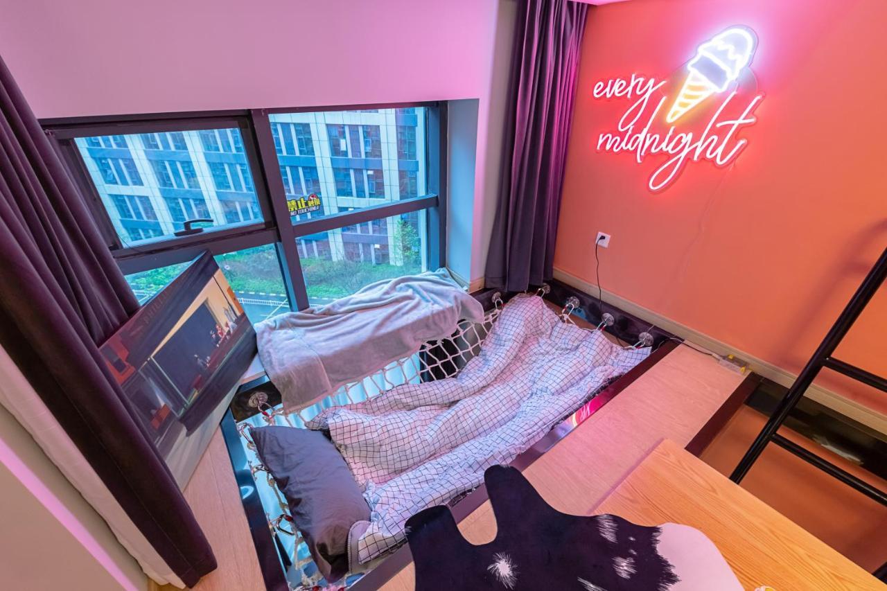 Loft Apartment With Slide Hammock With Movie Viewing Hangzhou Exterior foto