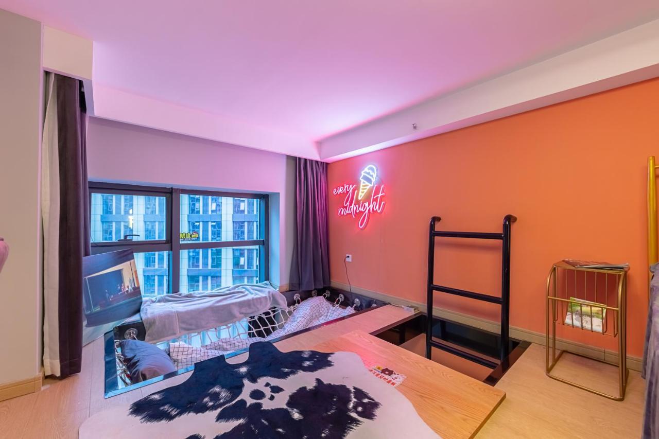 Loft Apartment With Slide Hammock With Movie Viewing Hangzhou Exterior foto